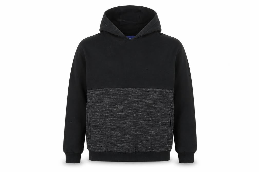 Front view of Marks & Spencer boys’ grey cotton pullover hoodie, size 11-12, years pullover