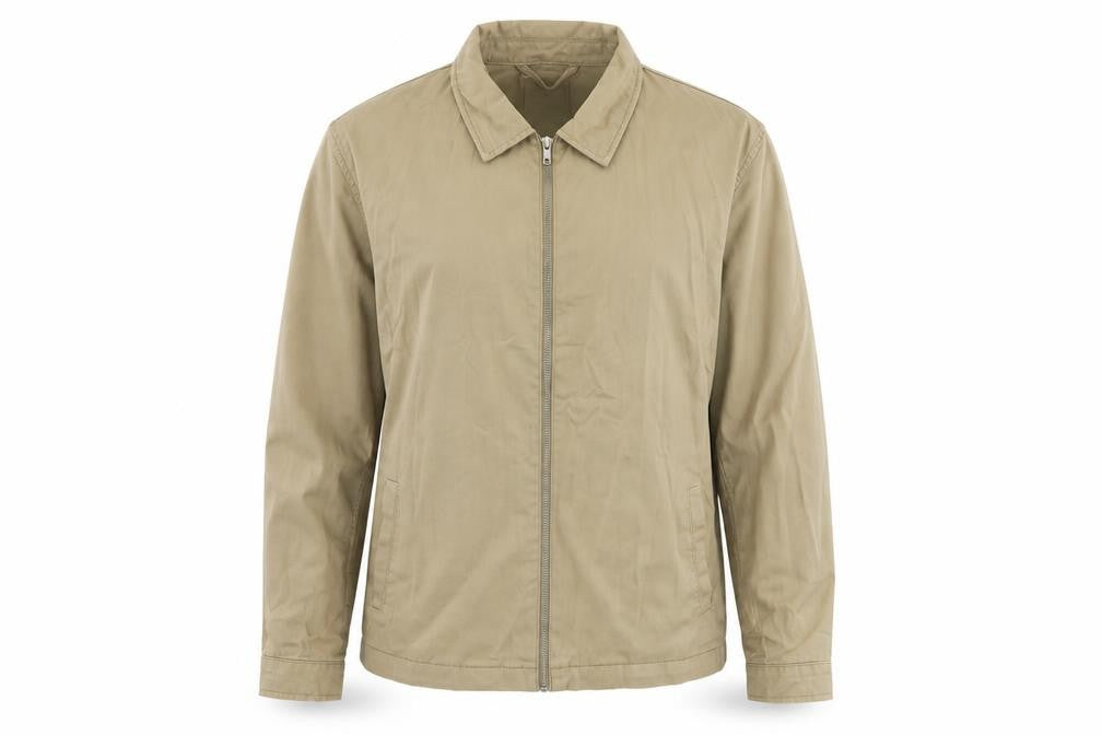 Front view of New Look women’s brown jacket, size XL, zip