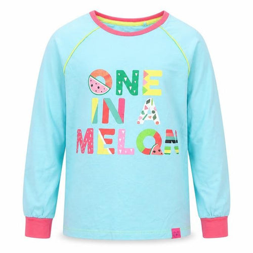 Harry Bear Girls Blue Geometric Cotton Top Pyjama Top Size 7 Years  Pullover - One in a Melon