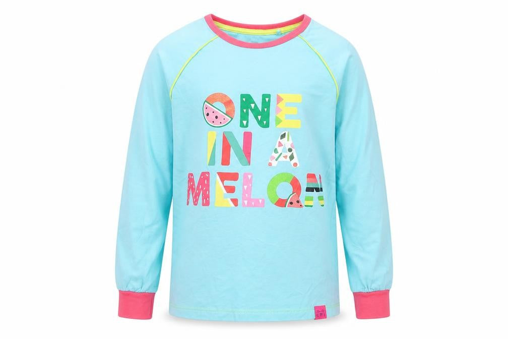 Harry Bear Girls Blue Geometric Cotton Top Pyjama Top Size 7 Years  Pullover - One in a Melon
