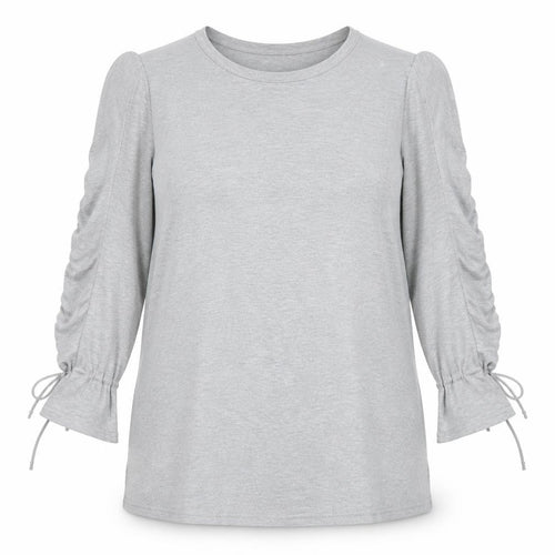Eight Womens Grey  Cotton A-Line  Size L  Crew Neck