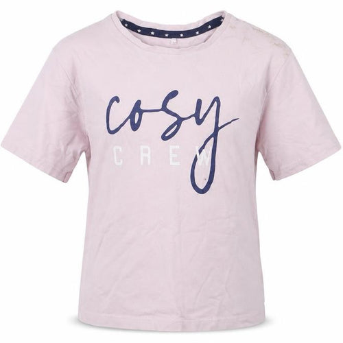 George Girls Pink Solid Cotton Top Pyjama Top Size 5-6 Years