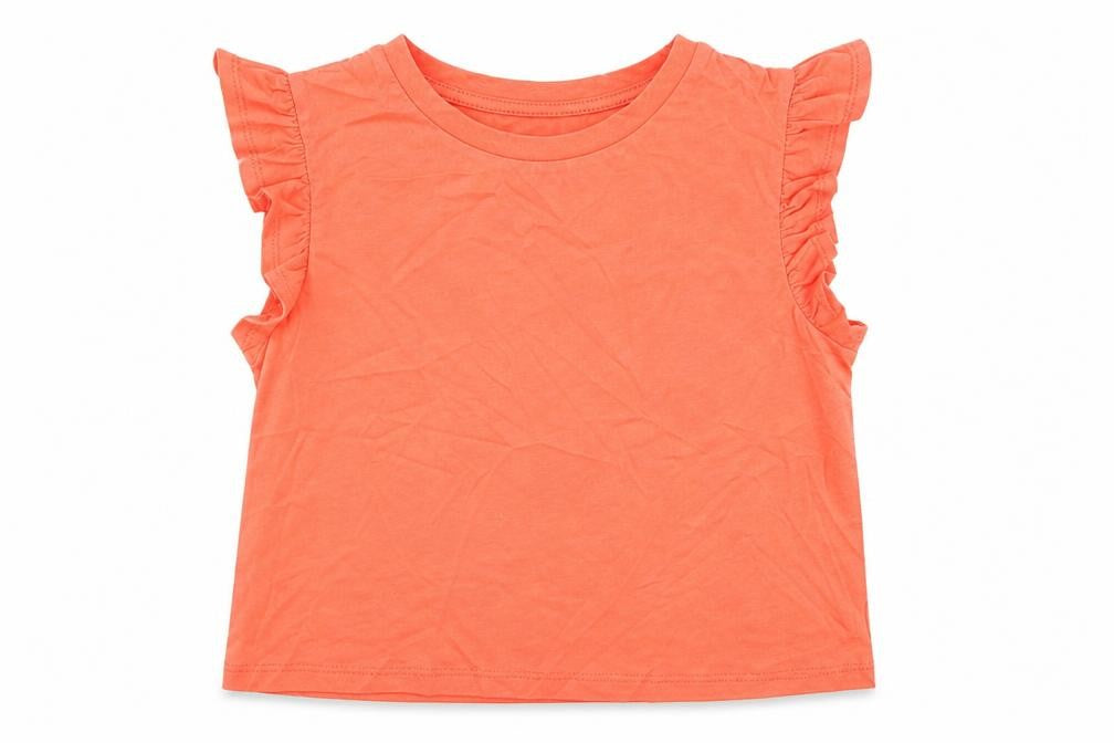 New Look Girls Orange  Cotton Basic Tank Size 12-13 Years Round Neck
