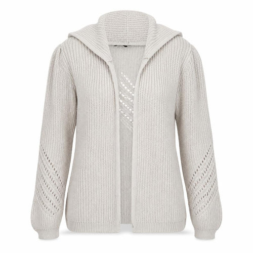 Select Womens Beige Round Neck  Acrylic Cardigan Jumper Size 16