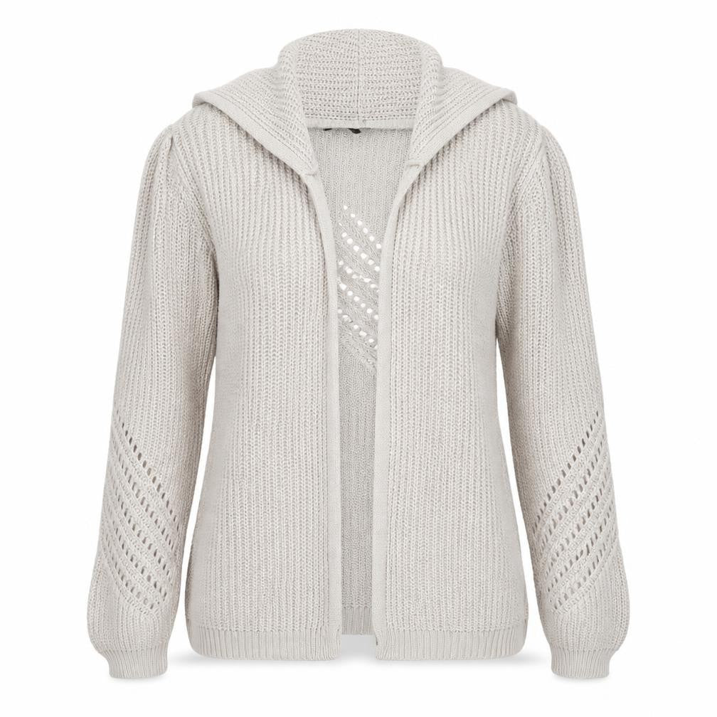 Select Womens Beige Round Neck  Acrylic Cardigan Jumper Size 16