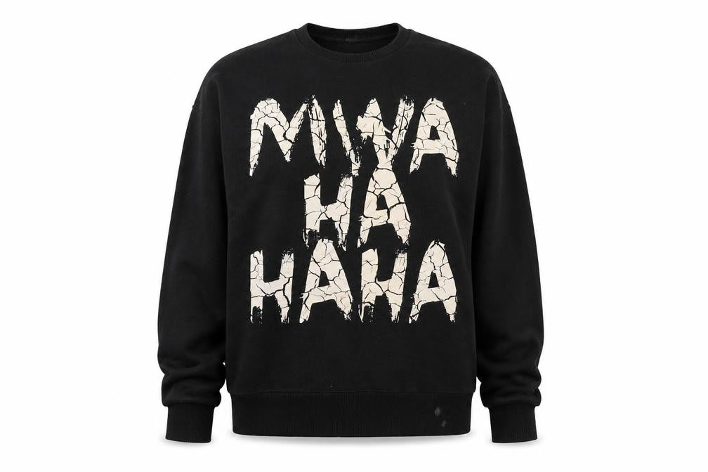 Front view of ASOS women’s black coir pullover sweatshirt, size UK 10, pullover