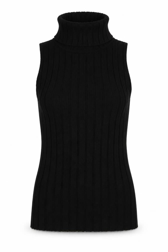 Front view of River Island women’s black viscose pullover sweatshirt, size UK 8, pullover
