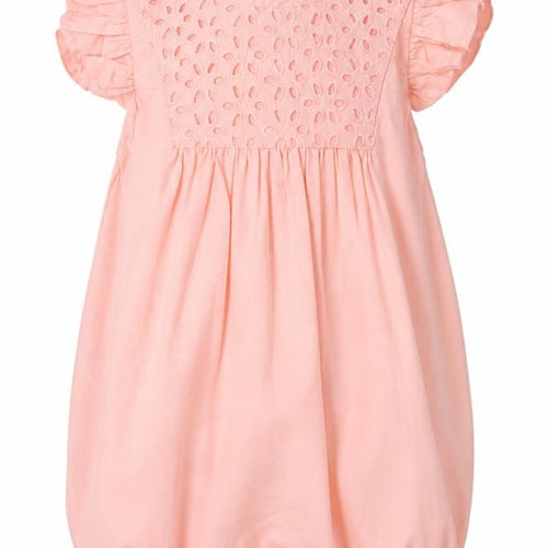 BABLUNO Girls Pink  Cotton Babygrow One-Piece Size 3-6 Months  Buckle