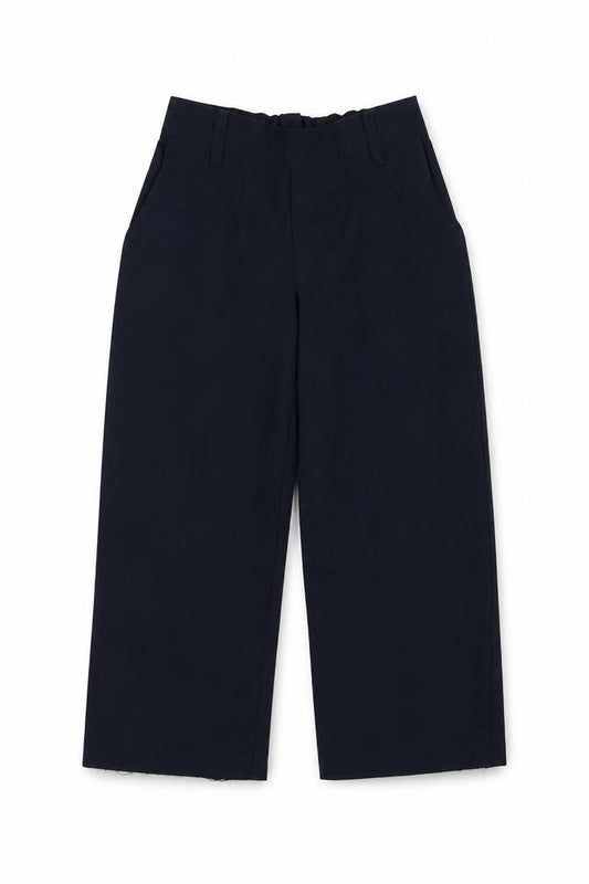 Front view of Marks & Spencer boys’ blue polyester capri trousers, size 2-3, years regular