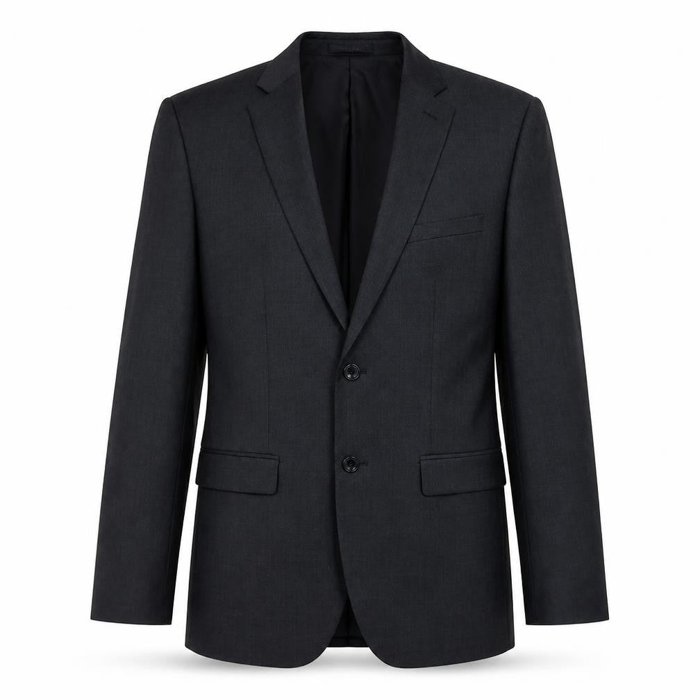 Front view of Zara men’s grey wool jacket blazer, size 36