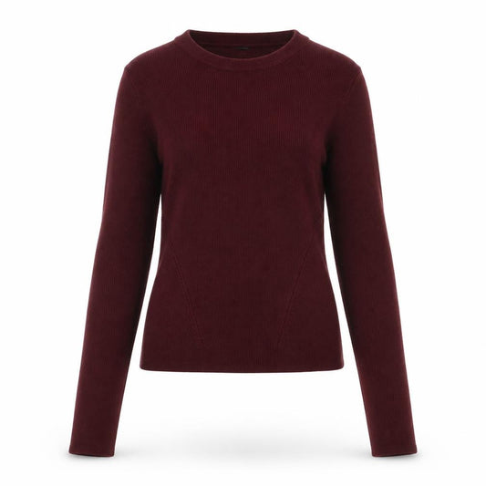 Front view of H&M women’s red viscose pullover sweatshirt, size XS, pullover