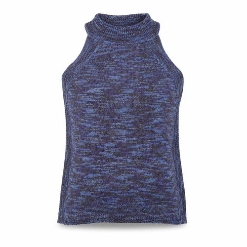 George Womens Blue Round Neck  Acrylic Vest Jumper Size 14