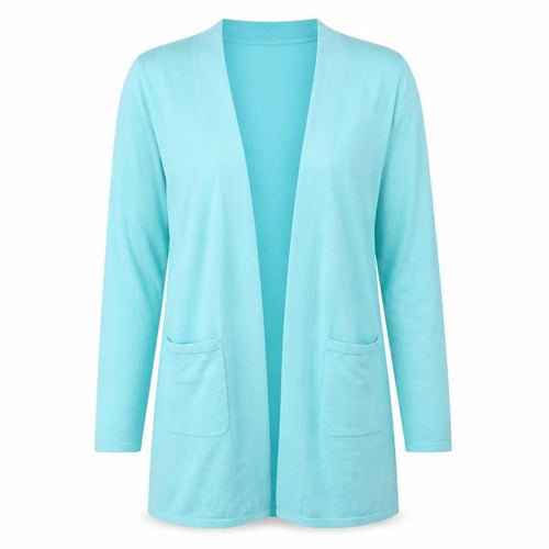Isaac Mizrahi Womens Blue V-Neck  Cotton Cardigan Jumper Size XS