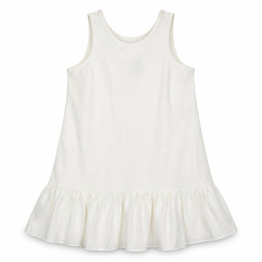 Front view of Vero Moda women’s white polyester a-line, size M, round neck pullover