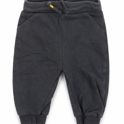 F&F Boys Grey  Cotton Sweatpants Trousers Size 3-6 Months  Drawstring
