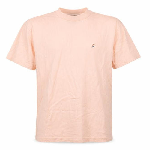 Giordano Mens Pink  Cotton  T-Shirt Size S Crew Neck