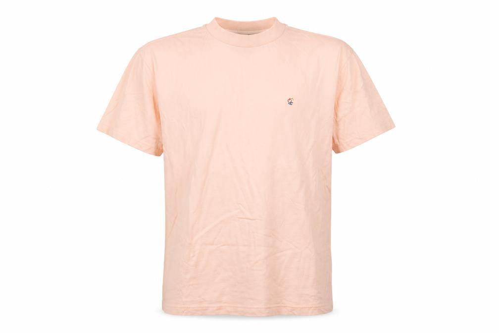 Giordano Mens Pink  Cotton  T-Shirt Size S Crew Neck
