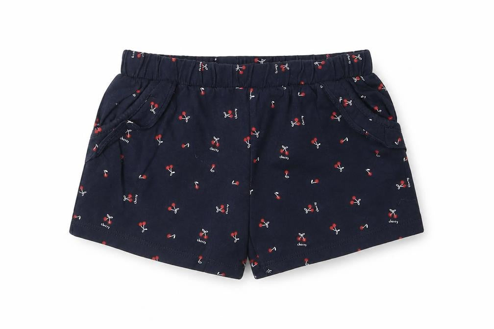 Mothercare Girls Blue Geometric Cotton Bermuda Shorts Size 4-5 Years  Regular  - Cherry Print