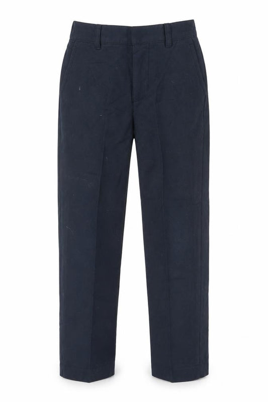 Front view of Very boys’ blue polyester dress pants trousers, size 5-6, years regular - school