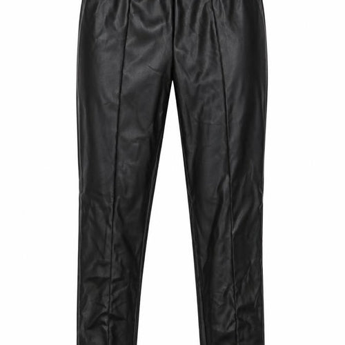 Eight Paris Womens Black  Polyester Capri Leggings Size S L28 in   - Faux leather Split front