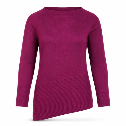 Front view of Principles women’s pink round neck acrylic jumper, size UK 10