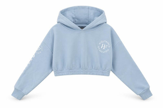 Holyfield Girls Blue  Cotton Pullover Hoodie Size 8-9 Years   - Cropped