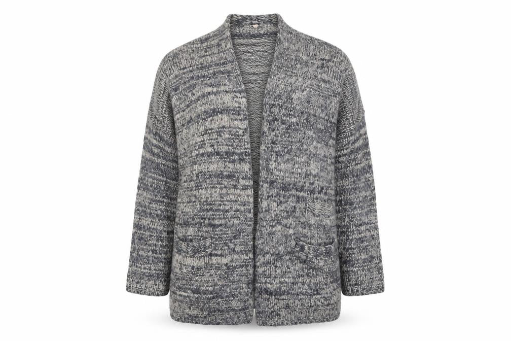 Preworn Womens Blue V-Neck  Wool Cardigan Jumper Size S