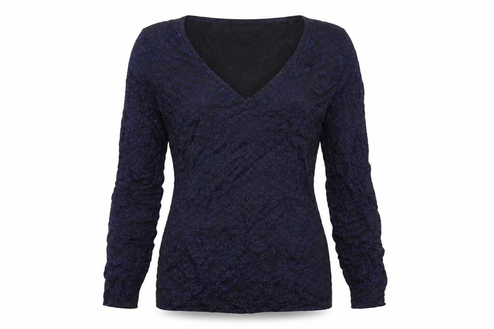 Damsel in a Dress Womens Blue V-Neck  Viscose Pullover Jumper Size M
