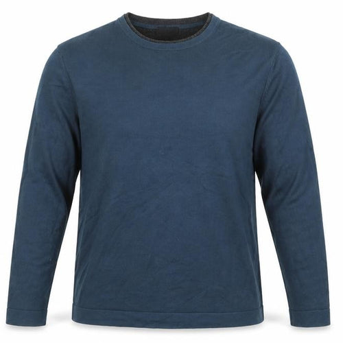 Steel & Jelly Mens Blue Round Neck  Cotton Pullover Jumper Size M