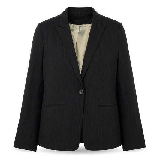 Front view of J Taylor women’s black viscose jacket suit jacket, size UK 14