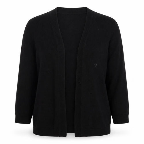 Studio Womens Black V-Neck  Acrylic Cardigan Jumper Size 12