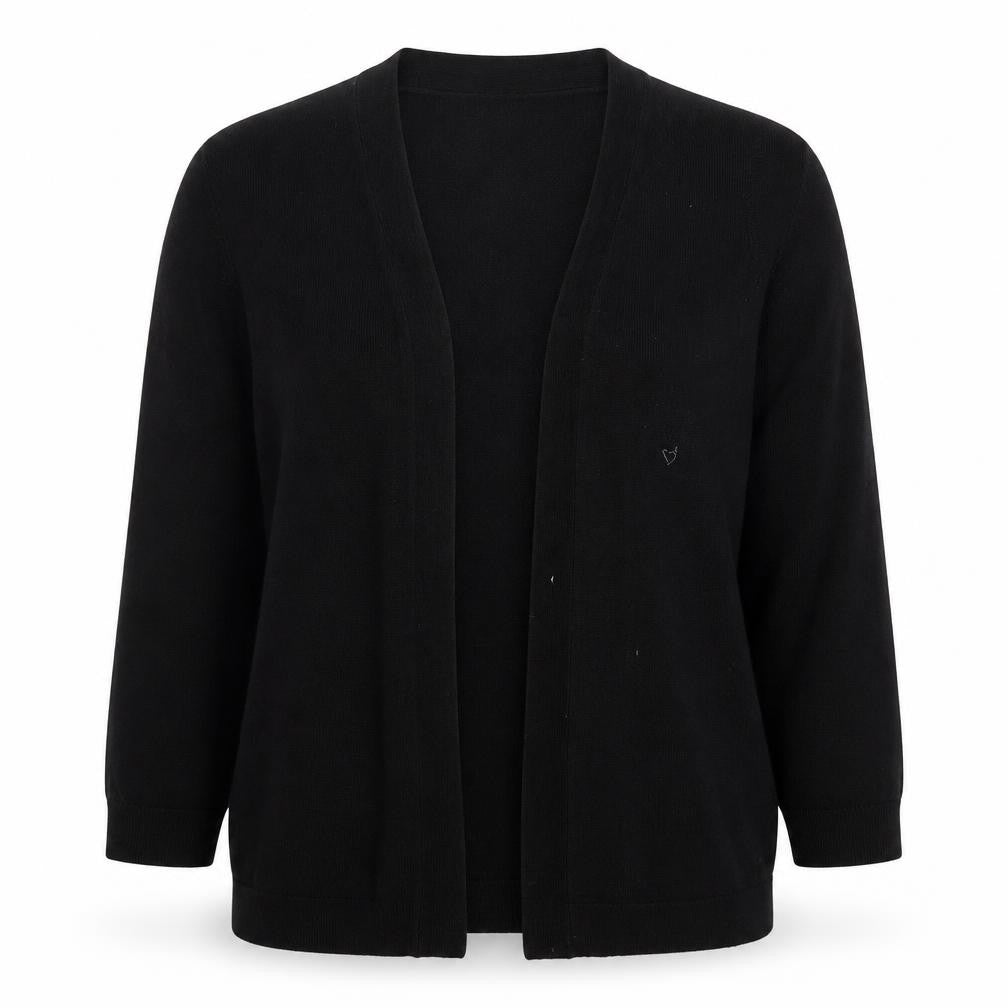 Studio Womens Black V-Neck  Acrylic Cardigan Jumper Size 12