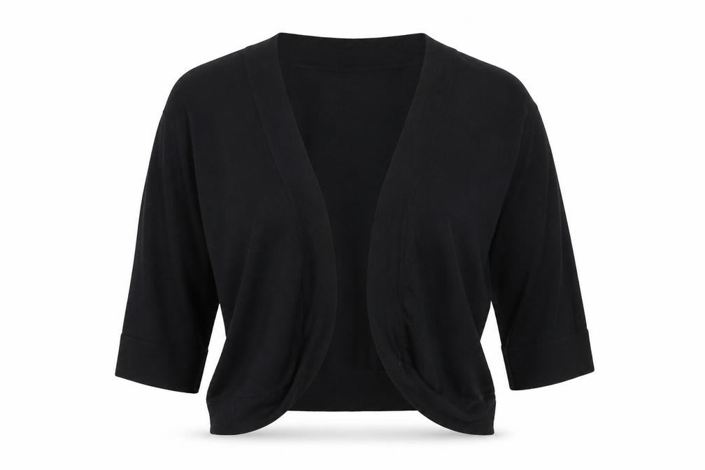 BHS Womens Black Round Neck  Viscose Cardigan Jumper Size L