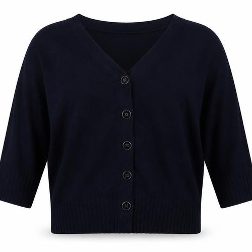 Marks and Spencer Womens Blue V-Neck  Lyocell Cardigan Jumper Size L