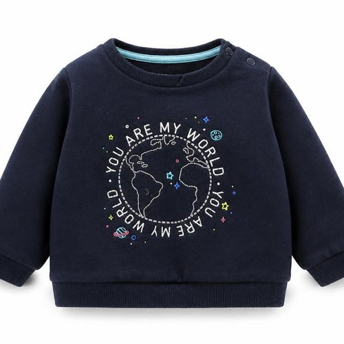 F&F Girls Blue  Cotton Pullover Jumper Size 6-9 Months  Pullover - you are my world