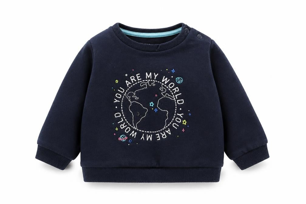 F&F Girls Blue  Cotton Pullover Jumper Size 6-9 Months  Pullover - you are my world