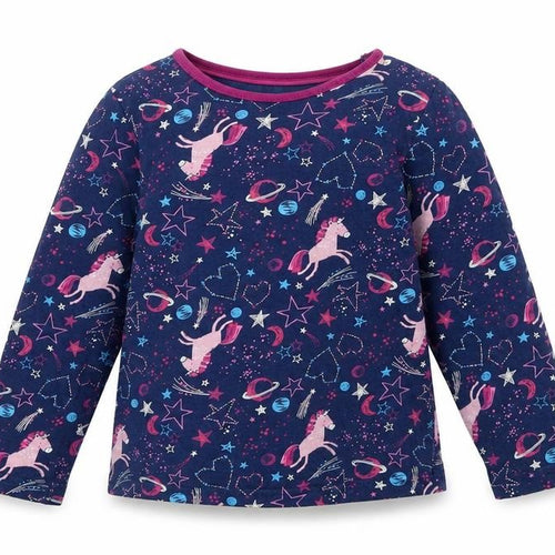 Nutmeg Girls Multicoloured Geometric Cotton Top Pyjama Top Size 5-6 Years
