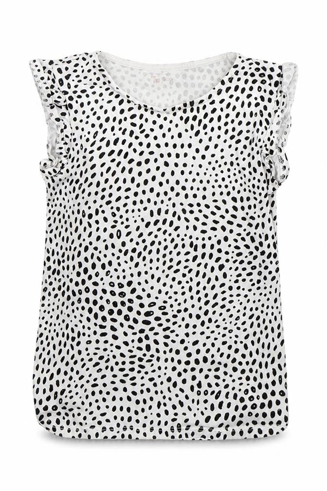 TU Girls Multicoloured Animal Print Cotton Basic T-Shirt Size 10 Years Round Neck