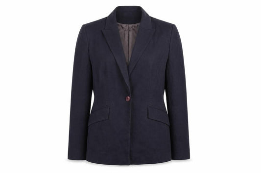 Front view of Principles women’s grey polyester jacket blazer, size UK 12