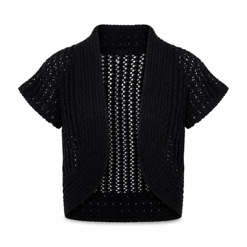 George Womens Black V-Neck  Acrylic Shrug Jumper Size 10