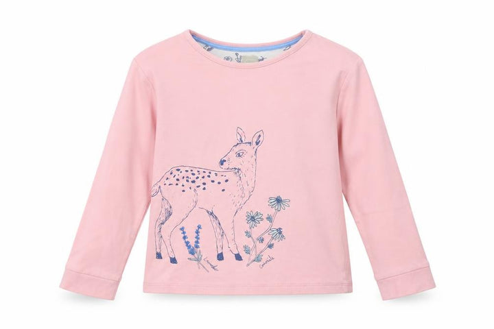 John Lewis Girls Pink Cotton Basic Blouse Size 9 Years Crew Neck