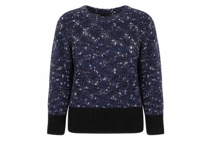 Mango Womens Blue Round Neck Acrylic Pullover Jumper Size S