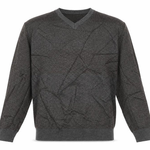Marks and Spencer Mens Grey Crew Neck Polka Dot Acrylic Pullover Jumper Size L