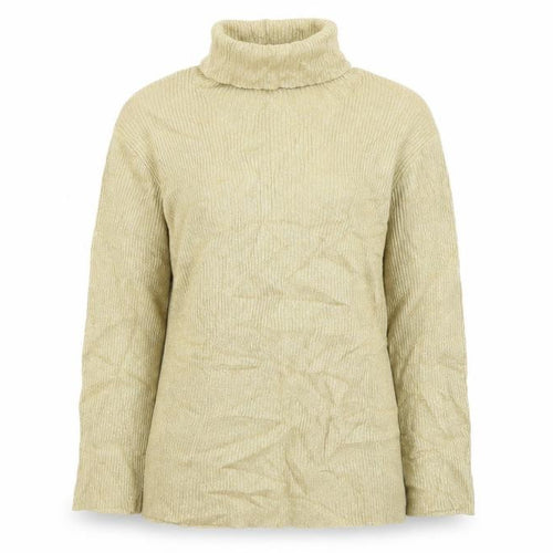Miss Shop Womens Gold Roll Neck  Acrylic Pullover Jumper Size 12