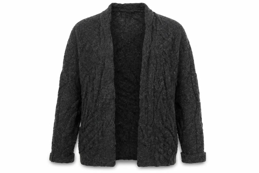 ASOS Womens Grey V-Neck  Acrylic Cardigan Jumper Size 10