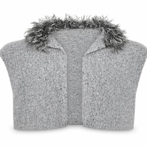 Primark Girls Grey Collared  Acrylic Cardigan Jumper Size 3-4 Years