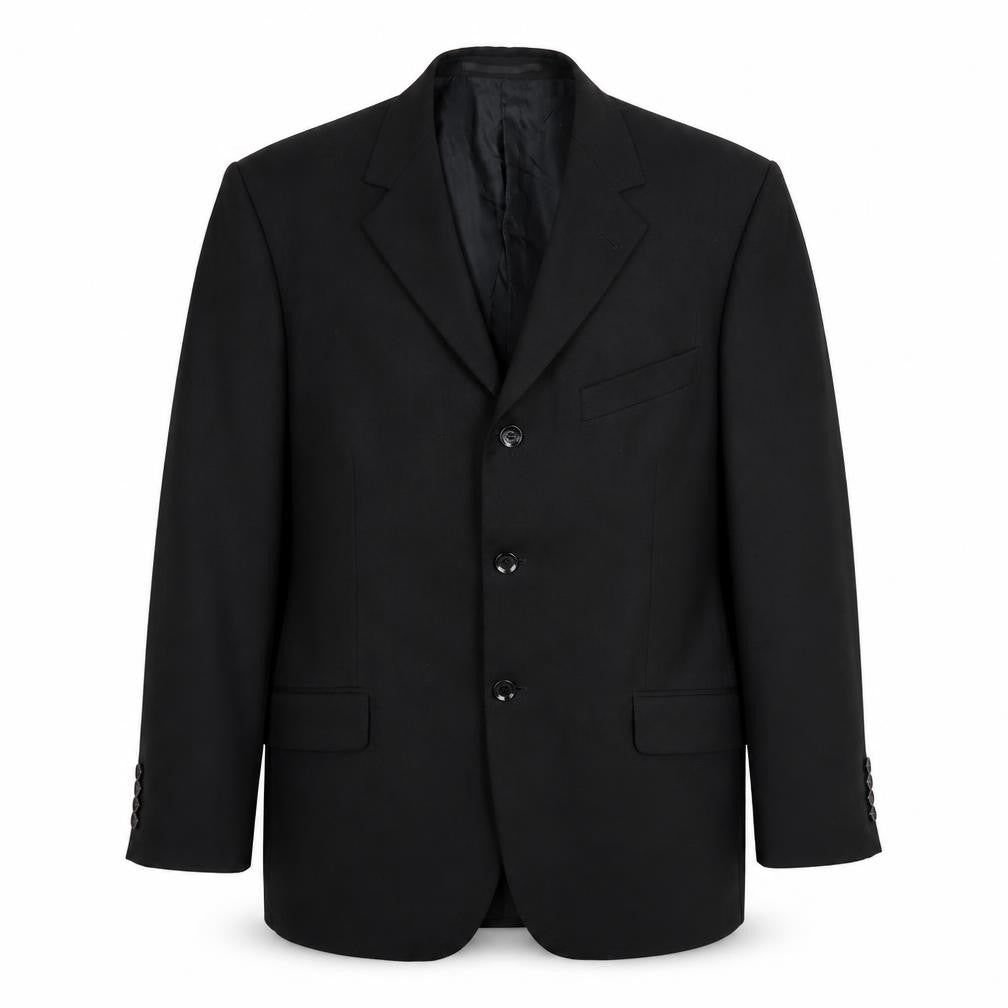 Remus Uomo Mens Black  Polyester Jacket Blazer Size 42
