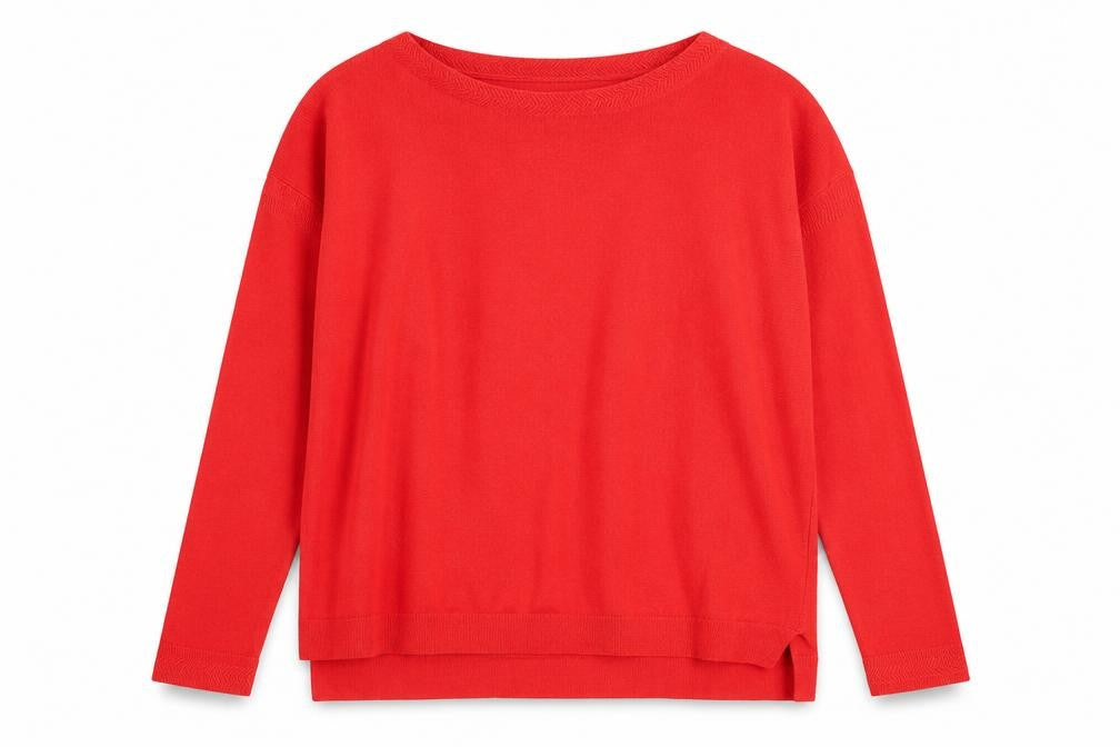 Next Womens Red Round Neck  Polyester Pullover Jumper Size 10
