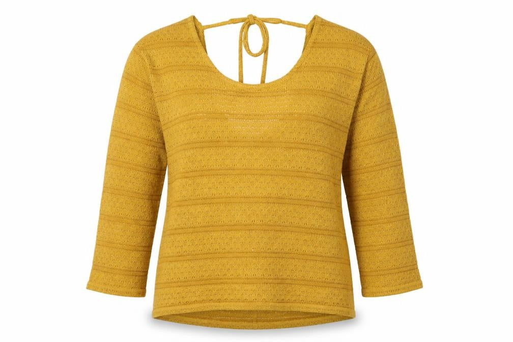 Next Womens Yellow Round Neck  Polyester Pullover Jumper Size 14