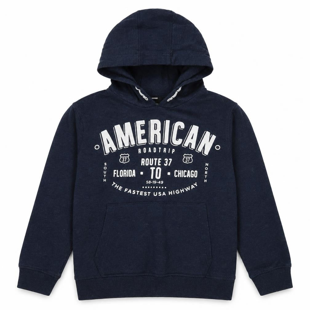 geogre Boys Blue  Cotton Pullover Hoodie Size 10-11 Years  Pullover - American